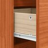 vidaXL Πλαϊνό γραφείο Καφέ 111 x 34 x 75 εκ. Μασίφ ξύλο πεύκου