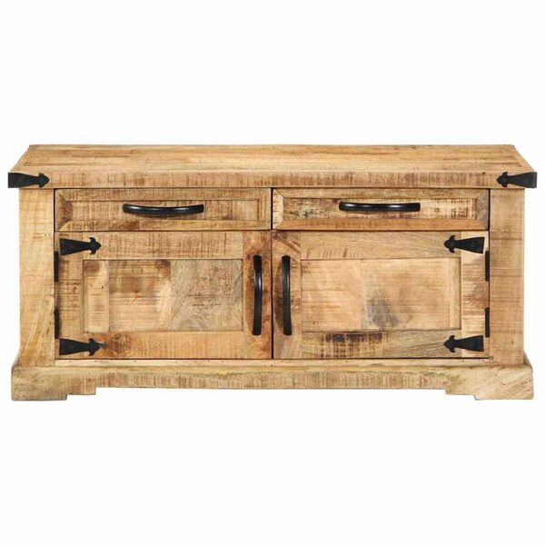 vidaXL Τραπεζάκι Σαλονιού 90x50x40 εκ. Μασίφ Ξύλο Ρουστίκ Μάνγκο