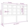 vidaXL Κεφαλάρι Κρεβατιού Γκρι 165,5 x 4 x 100 εκ. Μασίφ Ξύλο Πεύκου
