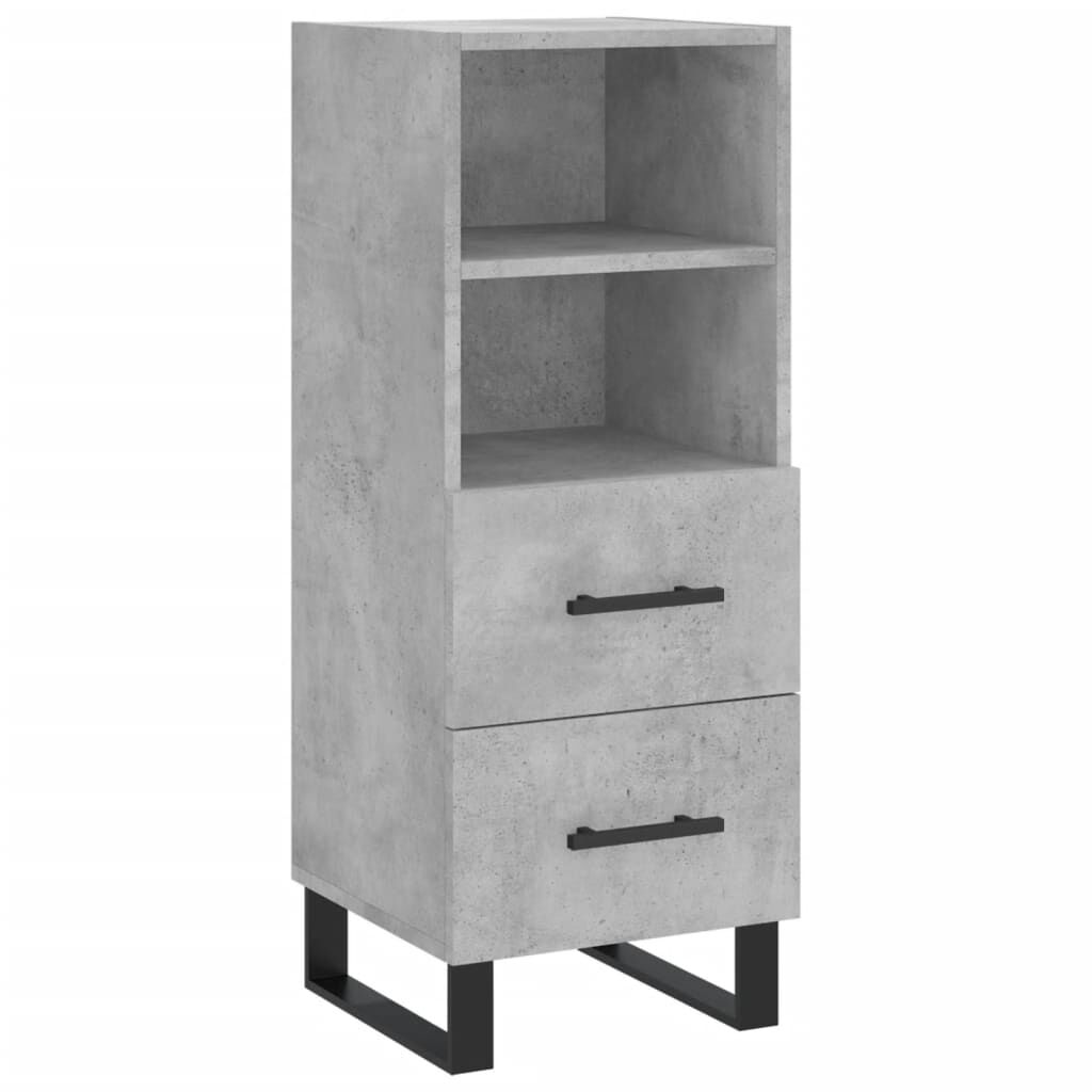 vidaXL Ντουλάπι Γκρι Σκυροδέματος 34,5x34x180 εκ. Επεξεργασμένο Ξύλο