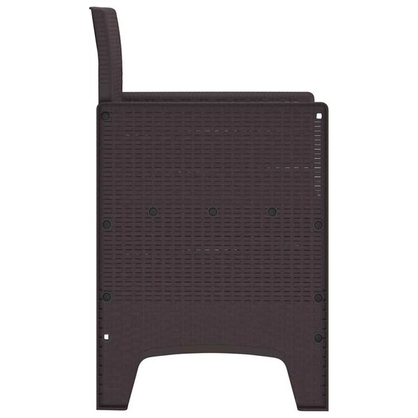 vidaXL Καρέκλα Κήπου 2 pcs Καφέ 53 x 49 x 85 εκ. PP