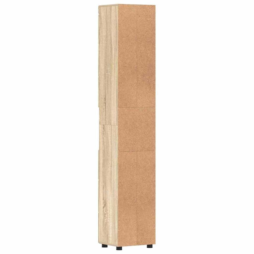 vidaXL Ντουλάπι Μπάνιου με αποθήκευση Sonoma Δρυς 37 x 31.5 x 203 εκ