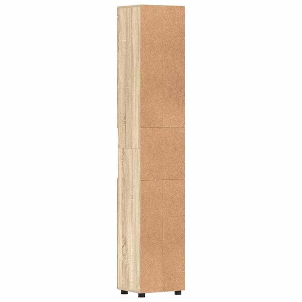 vidaXL Ντουλάπι Μπάνιου με αποθήκευση Sonoma Δρυς 37 x 31.5 x 203 εκ
