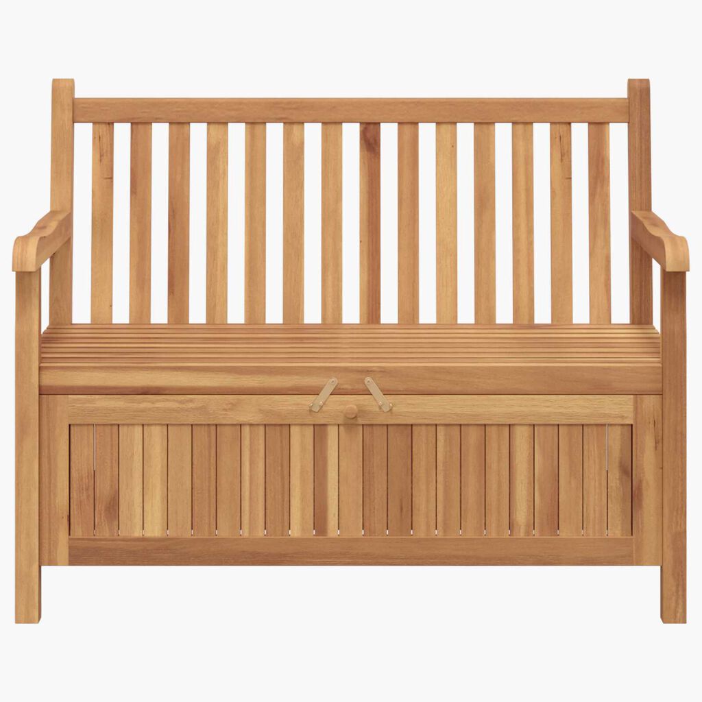 vidaXL Πάγκος Αποθήκευσης Κήπου Καφέ 228 x 60 x 90 εκ Μασίφ ξύλο teak