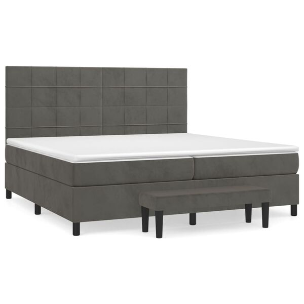 vidaXL &Kappa;&rho;&epsilon;&beta;ά&tau;&iota; Boxspring &mu;&epsilon; &Sigma;&tau;&rho;ώ&mu;&alpha; &Sigma;&kappa;&omicron;ύ&rho;&omicron; &Gamma;&kappa;&rho;&iota; 200x200 &epsilon;&kappa;. &Beta;&epsilon;&lambda;&omicron;ύ&delta;&iota;&nu;&omicron;