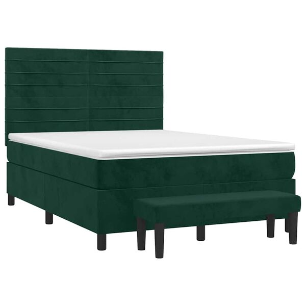 vidaXL &Kappa;&rho;&epsilon;&beta;ά&tau;&iota; Boxspring &mu;&epsilon; &Sigma;&tau;&rho;ώ&mu;&alpha; &Sigma;&kappa;&omicron;ύ&rho;&omicron; &Pi;&rho;ά&sigma;&iota;&nu;&omicron; 140x200&epsilon;&kappa;. &Beta;&epsilon;&lambda;&omicron;ύ&delta;&iota;&nu;&omicron;