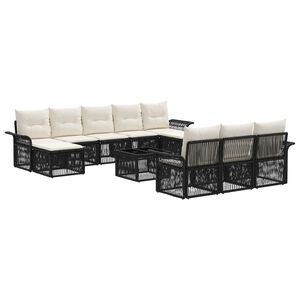vidaXL &Sigma;&epsilon;&tau; &Kappa;&alpha;&nu;&alpha;&pi;έ &Kappa;ή&pi;&omicron;&upsilon; 11 pcs &Mu;&alpha;ύ&rho;&omicron; &sigma;&upsilon;&nu;&theta;&epsilon;&tau;&iota;&kappa;ό &rho;&alpha;&tau;ά&nu;
