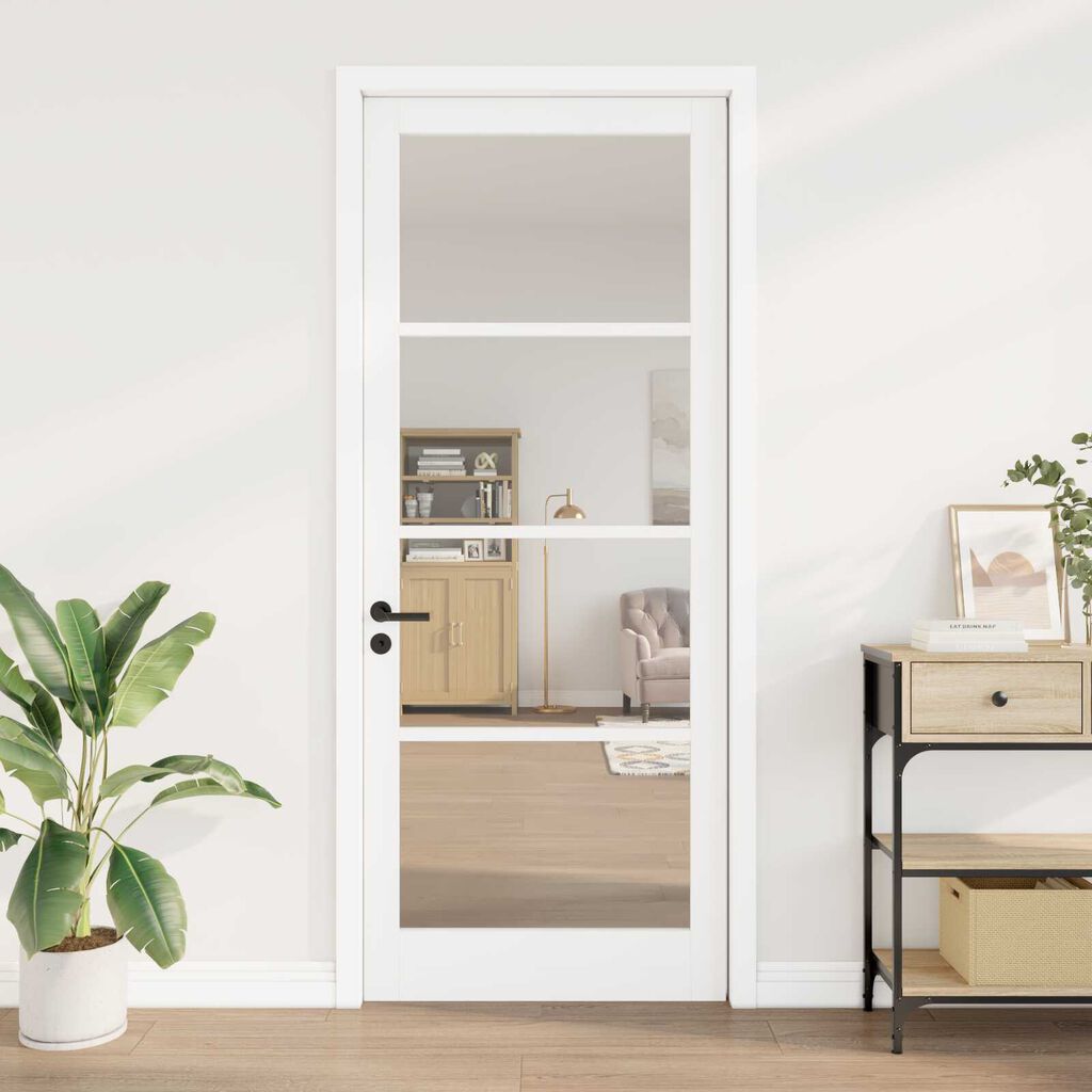 vidaXL Εσωτερική Πόρτα με Γυαλί ORKDAL Λευκό 93 x 232 εκ.
