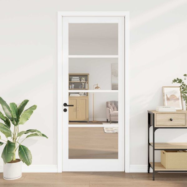 vidaXL Εσωτερική Πόρτα με Γυαλί ORKDAL Λευκό 93 x 232 εκ.