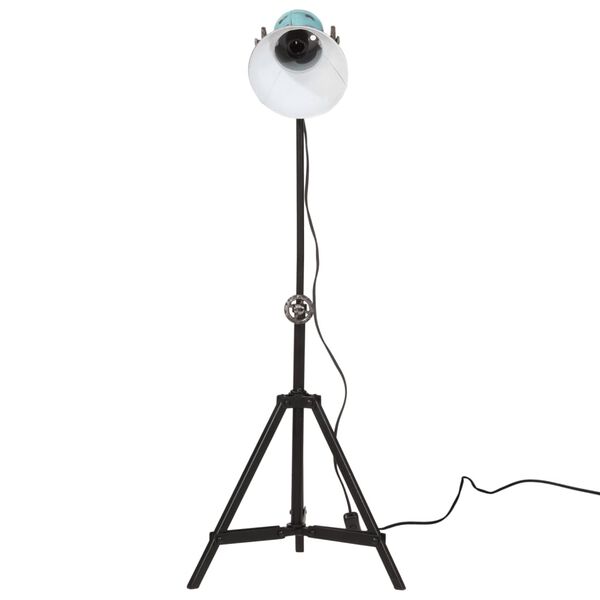 vidaXL Φωτιστικό Δαπέδου 25 W Αντικέ Μπλε 35x35x65/95 εκ. Ε27