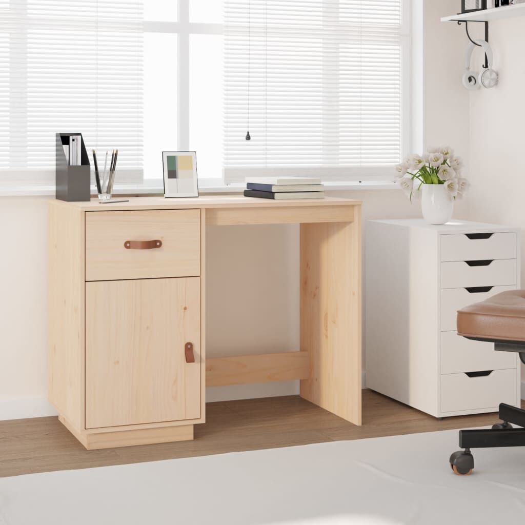 vidaXL Γραφείο 95x50x75 εκ. από Μασίφ Ξύλο Πεύκου