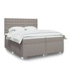 vidaXL &Kappa;&rho;&epsilon;&beta;ά&tau;&iota; Boxspring &mu;&epsilon; &Sigma;&tau;&rho;ώ&mu;&alpha; Taupe 200x200 &epsilon;&kappa;. &Upsilon;&phi;&alpha;&sigma;&mu;ά&tau;&iota;&nu;&omicron;
