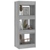 vidaXL Βιβλιοθήκη/Διαχωρ. Χώρου Γκρι Sonoma 40x30x103 εκ. Μοριοσανίδα