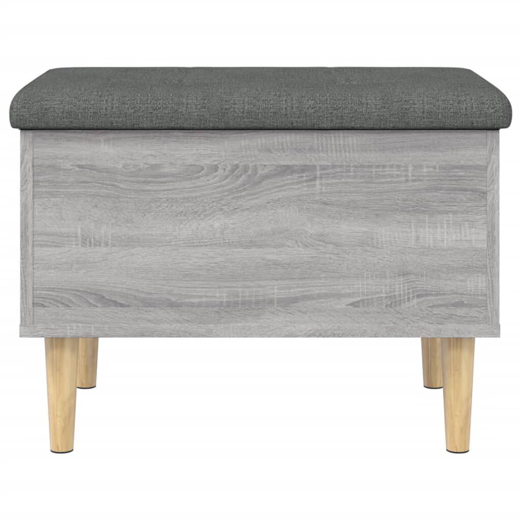 vidaXL Παγκάκι Αποθήκευσης Γκρι Sonoma 62x42x46 εκ. Επεξεργασμένο Ξύλο