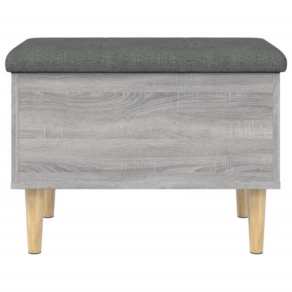 vidaXL Παγκάκι Αποθήκευσης Γκρι Sonoma 62x42x46 εκ. Επεξεργασμένο Ξύλο