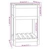 vidaXL Ζαρντινιέρα με Ράφι Λευκή 54 x 54 x 81 εκ. Μασίφ Ξύλο Πεύκου