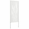 vidaXL Οθόνη Ιδιωτικότητας Κήπου Floral Λευκό 50 x 140 εκ