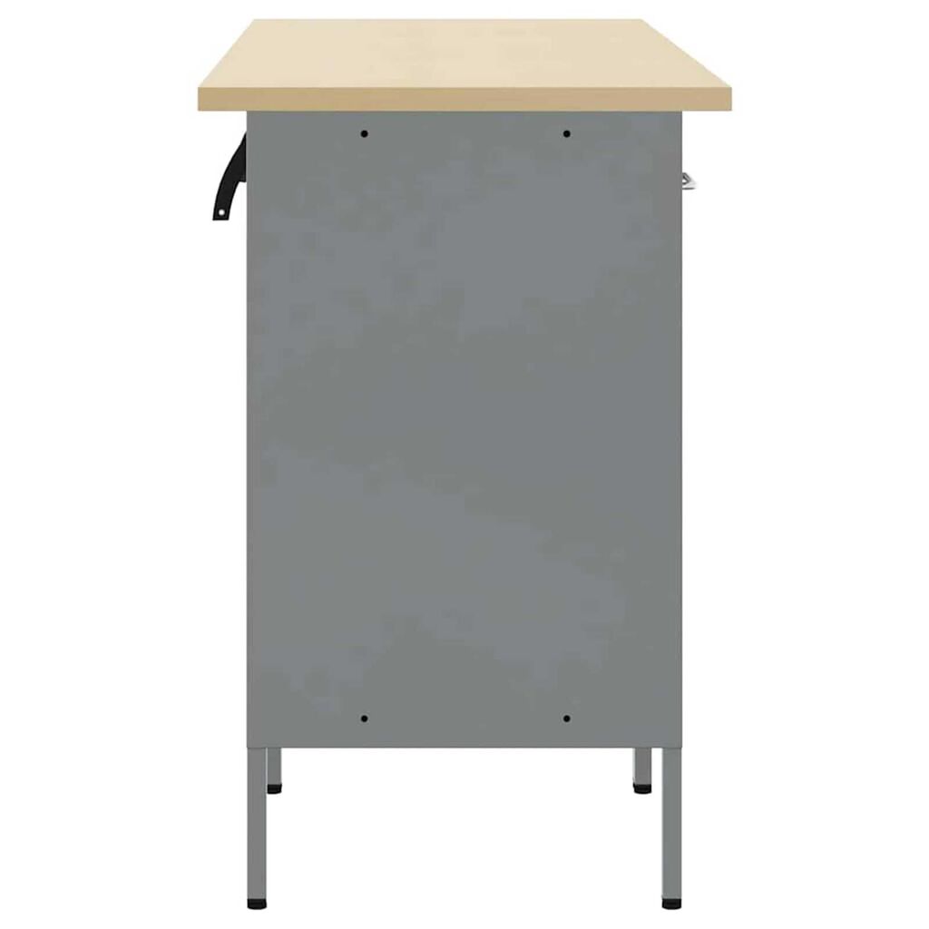 vidaXL Ντουλάπα Εργασίας 3 pcs Μαύρο και Γκρι 150 x 55 x 85 εκ