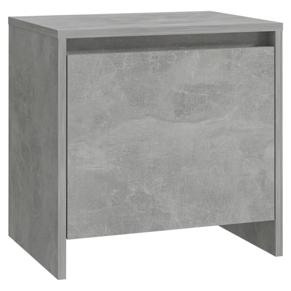 vidaXL Κομοδίνο Γκρι Σκυροδέματος 45x34x44,5 εκ. από Επεξεργ. Ξύλο