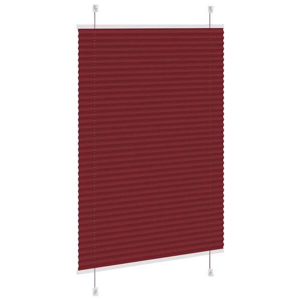vidaXL Πλισέ περσίδα Μπορντό κόκκινο 85x150 cm Πλάτος υφάσματος