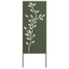 vidaXL Διακοσμητική Πλάκα Κήπου Λαδί 50 x 140 cm Κρύα έλαση από χάλυβα