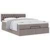 vidaXL Οθωμανικό κρεβάτι με στρώμα Taupe 140x200cm ύφασμα