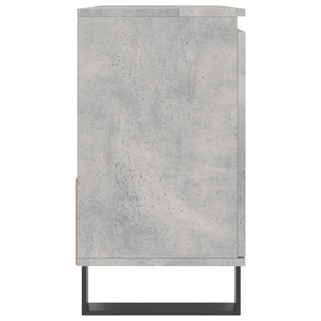 vidaXL Ντουλάπι Μπάνιου Γκρι Σκυροδέματος 65x33x60 εκ. Επεξ. Ξύλο