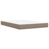 vidaXL Κρεβάτι Boxspring με Στρώμα Καπουτσίνο 140x190εκ.από Συνθ.Δέρμα