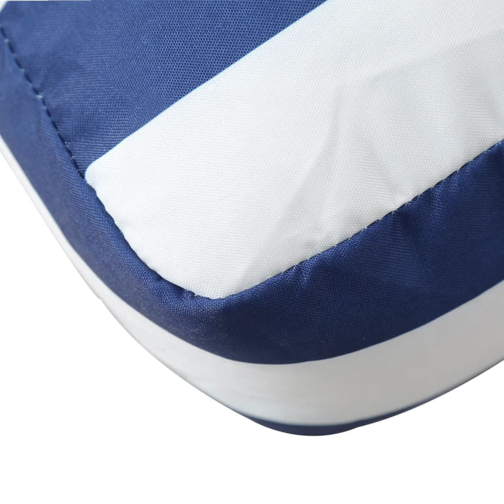 vidaXL Μαξιλάρι Παλέτας Μπλε & Λευκό Ριγέ 120 x 40 x 12 εκ. Υφασμάτινο