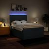 vidaXL Κρεβάτι Boxspring με Στρώμα Μπλε 140x200 εκ. Υφασμάτινο