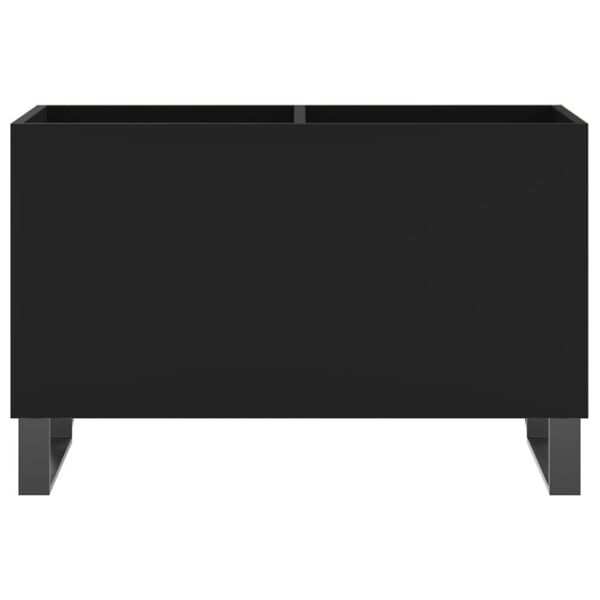 vidaXL Δισκοθήκη Μαύρη 74,5 x 38 x 48 εκ. από Επεξεργασμένο Ξύλο