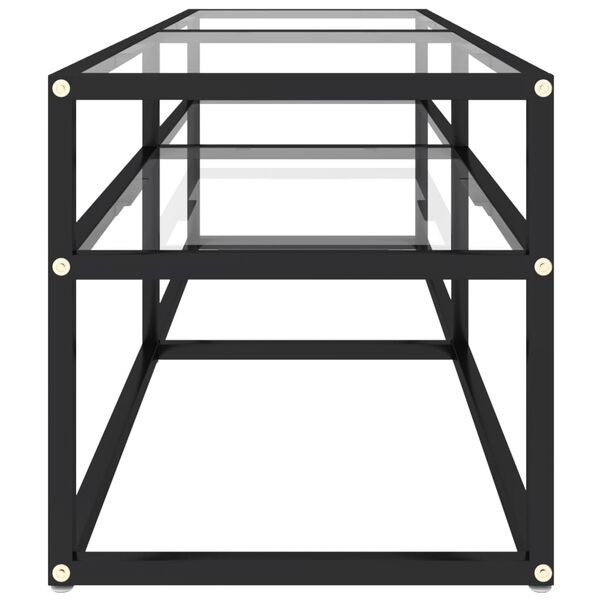 vidaXL Έπιπλο Τηλεόρασης Διαφανές 140x40x40,5εκ. από Γυαλί Ασφαλείας
