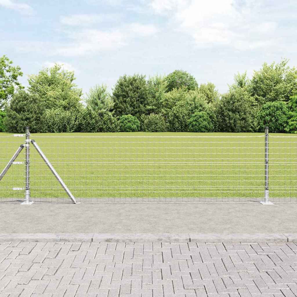 vidaXL Πό posts φράχτη 7 pcs Ασημί Ø32mm 70 εκ Γαλβανισμένος χάλυβας