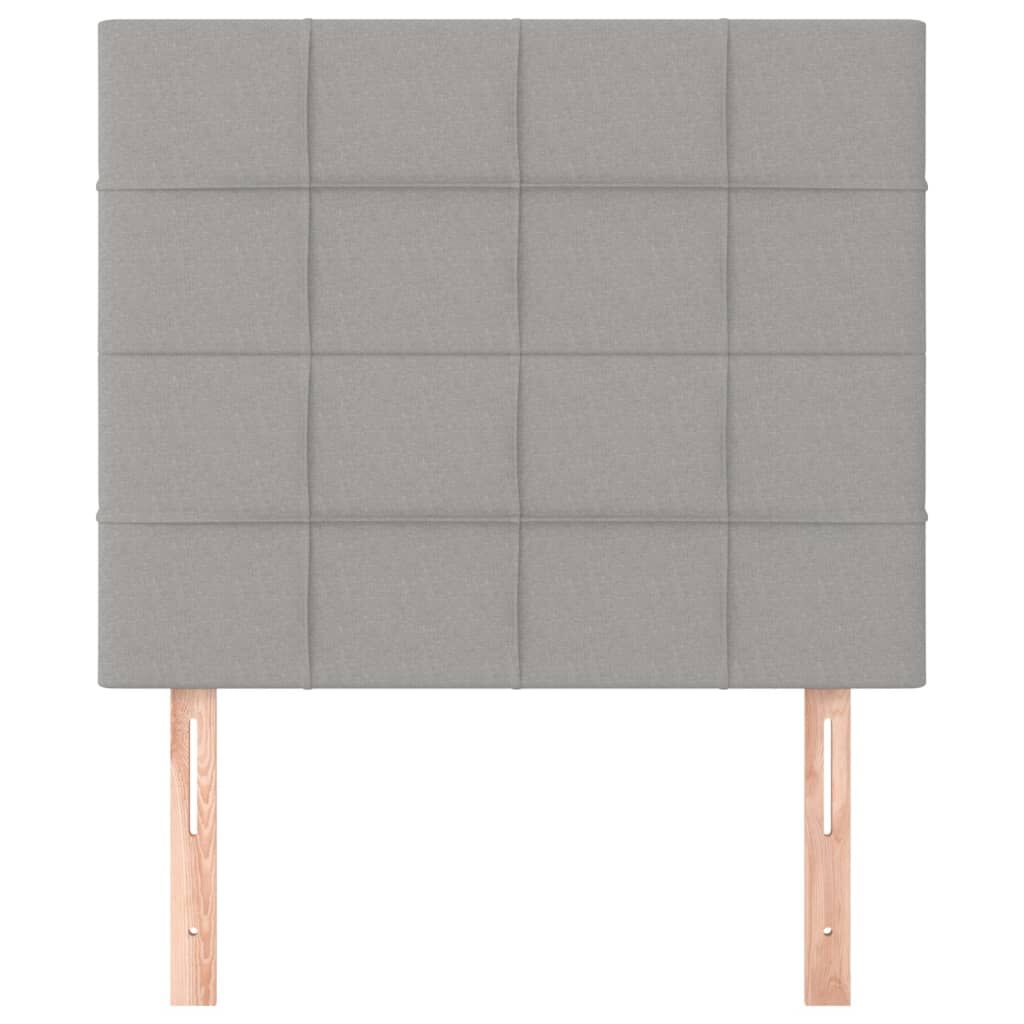 vidaXL Κεφαλάρια Κρεβατιού 2 τεμ. Αν. Γκρι 80 x 5 x 78/88εκ.Υφασμάτινο