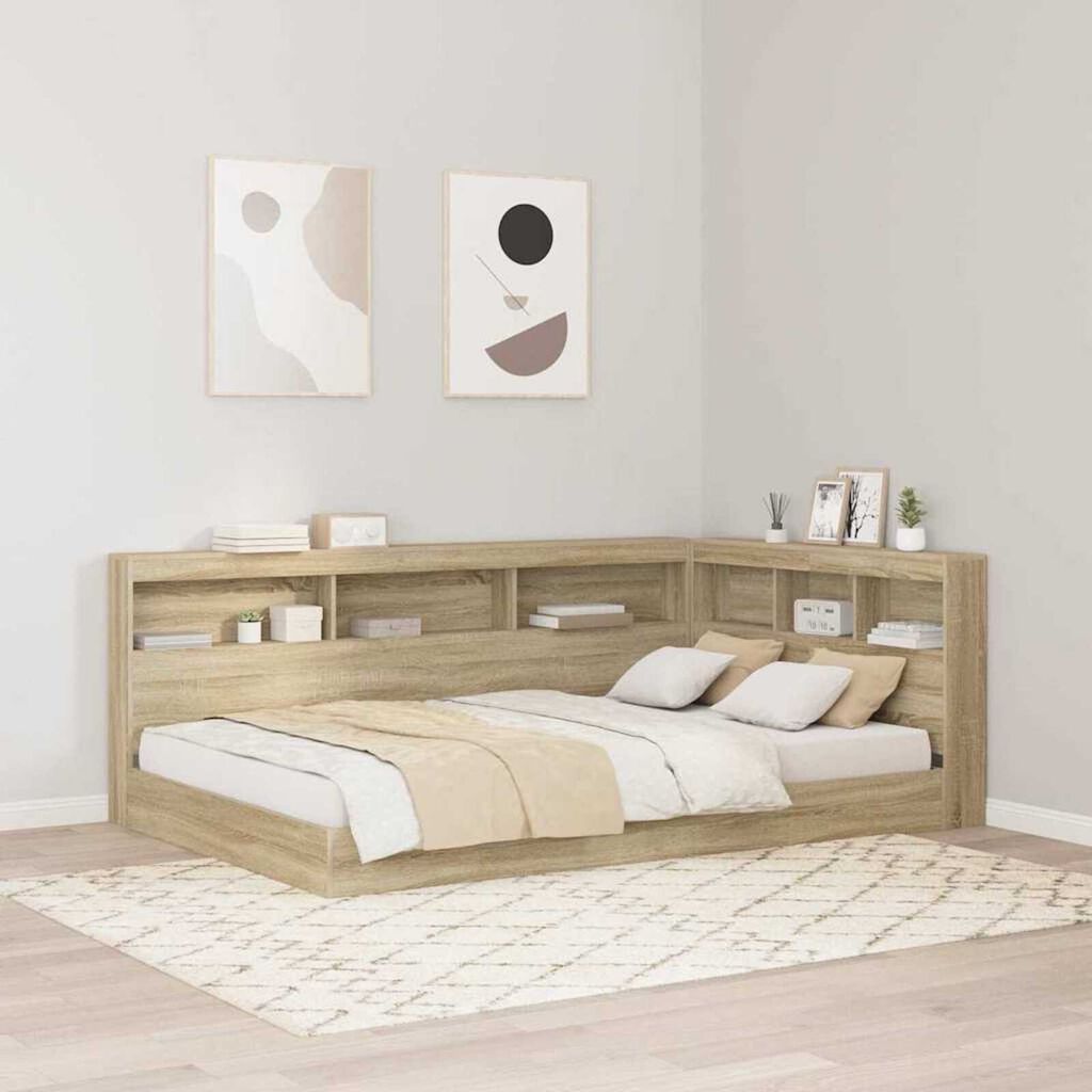 vidaXL Κεφαλάρι Αποθήκης με ράφι Sonoma Δρυς 120 cm Επεξεργασμένο ξύλο