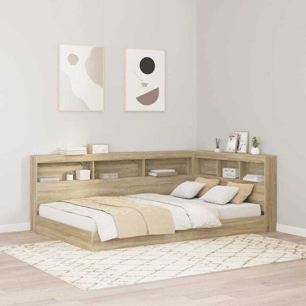 vidaXL Κεφαλάρι Αποθήκης με ράφι Sonoma Δρυς 120 cm Επεξεργασμένο ξύλο