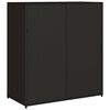 vidaXL Ντουλάπι Αποθήκευσης Κήπου Μαύρο 105x55x113 εκ. από Συνθ. Ρατάν