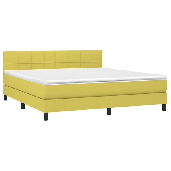 vidaXL &Kappa;&rho;&epsilon;&beta;ά&tau;&iota; Boxspring &mu;&epsilon; &Sigma;&tau;&rho;ώ&mu;&alpha; & LED &Pi;&rho;ά&sigma;&iota;&nu;&omicron; 160x200 &epsilon;&kappa; &Upsilon;&phi;&alpha;&sigma;&mu;ά&tau;&iota;&nu;&omicron;