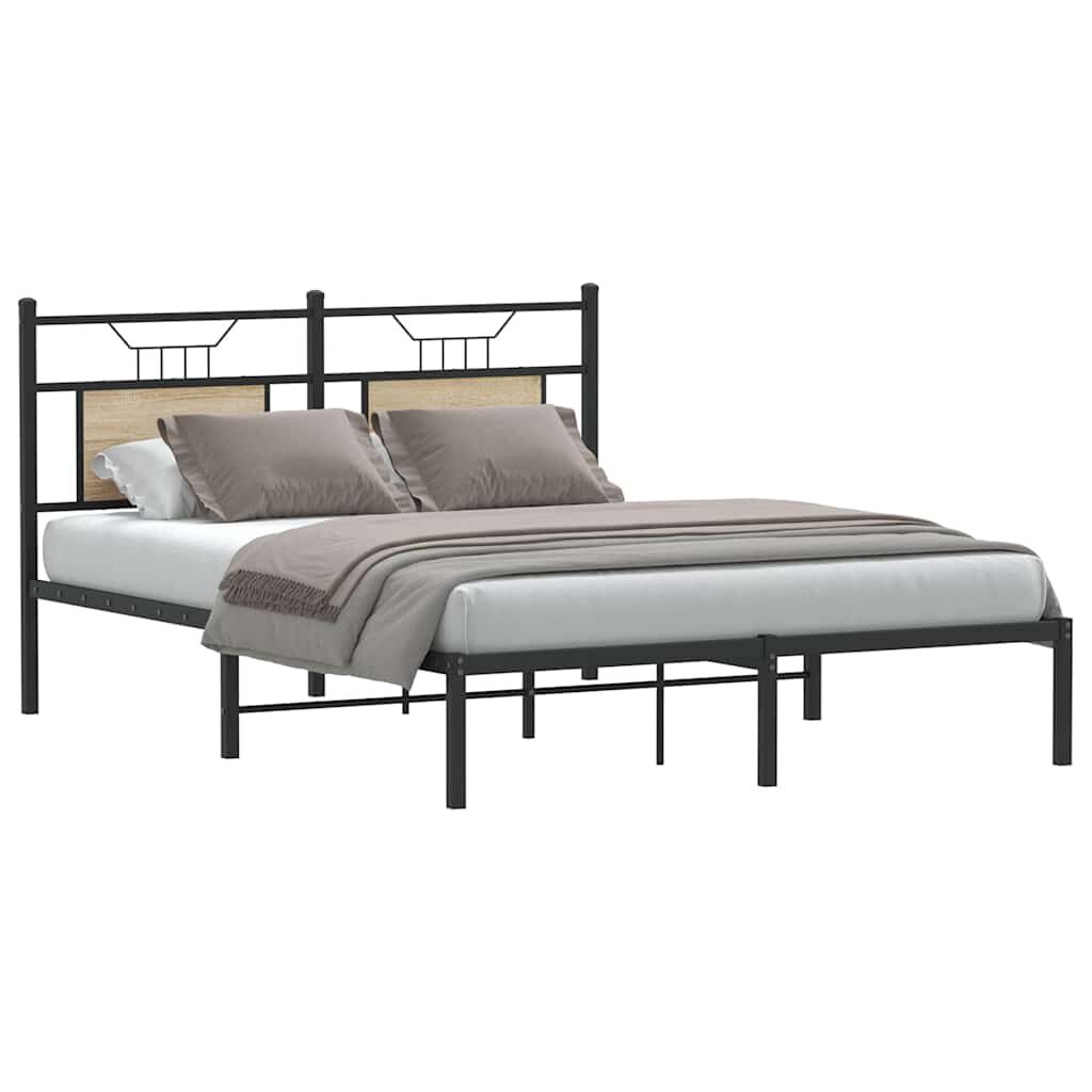 vidaXL Πλαίσιο Κρεβατιού Χωρ. Στρώμα Sonoma Δρυς 150x200εκ. Επ. Ξύλο