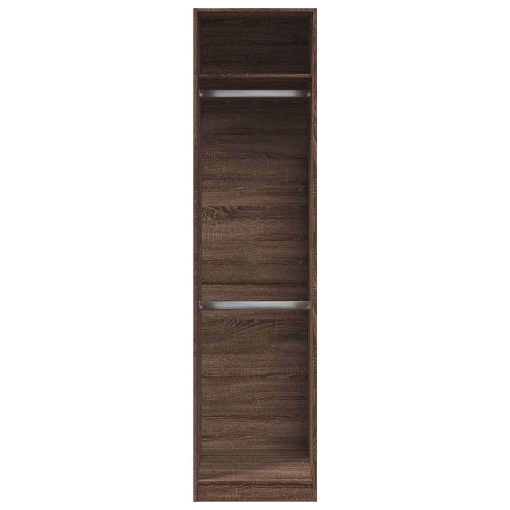 vidaXL Ντουλάπα Καφέ Δρυς 50x50x200 εκ. από Επεξεργασμένο Ξύλο