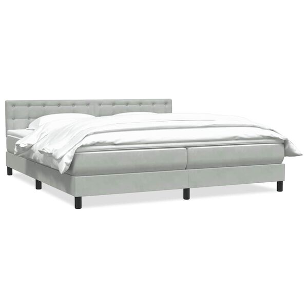 vidaXL &Kappa;&rho;&epsilon;&beta;ά&tau;&iota; Boxspring &mu;&epsilon; &Sigma;&tau;&rho;ώ&mu;&alpha; &Alpha;&nu;&omicron;&iota;&chi;&tau;ό &Gamma;&kappa;&rho;&iota; 180x210 &epsilon;&kappa;. &Beta;&epsilon;&lambda;&omicron;ύ&delta;&iota;&nu;&omicron;