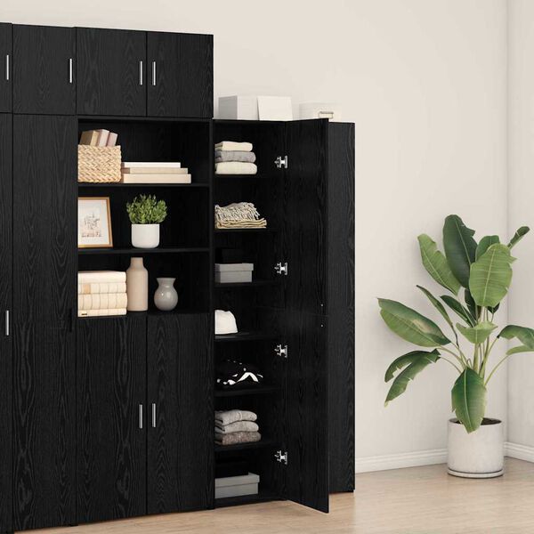 vidaXL Highboard &Mu;&alpha;ύ&rho;&eta; &Omicron;&xi;&upsilon;ά 40 x 42,5 x 185 &epsilon;&kappa;.