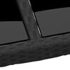 vidaXL Τραπέζι Κήπου Μαύρο 250x100x75 εκ. Ψημένο Γυαλί/Συνθετικό Ρατάν