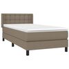vidaXL &Kappa;&rho;&epsilon;&beta;ά&tau;&iota; Boxspring &mu;&epsilon; &Sigma;&tau;&rho;ώ&mu;&alpha; Taupe 90x200 &epsilon;&kappa;. &Upsilon;&phi;&alpha;&sigma;&mu;ά&tau;&iota;&nu;&omicron;