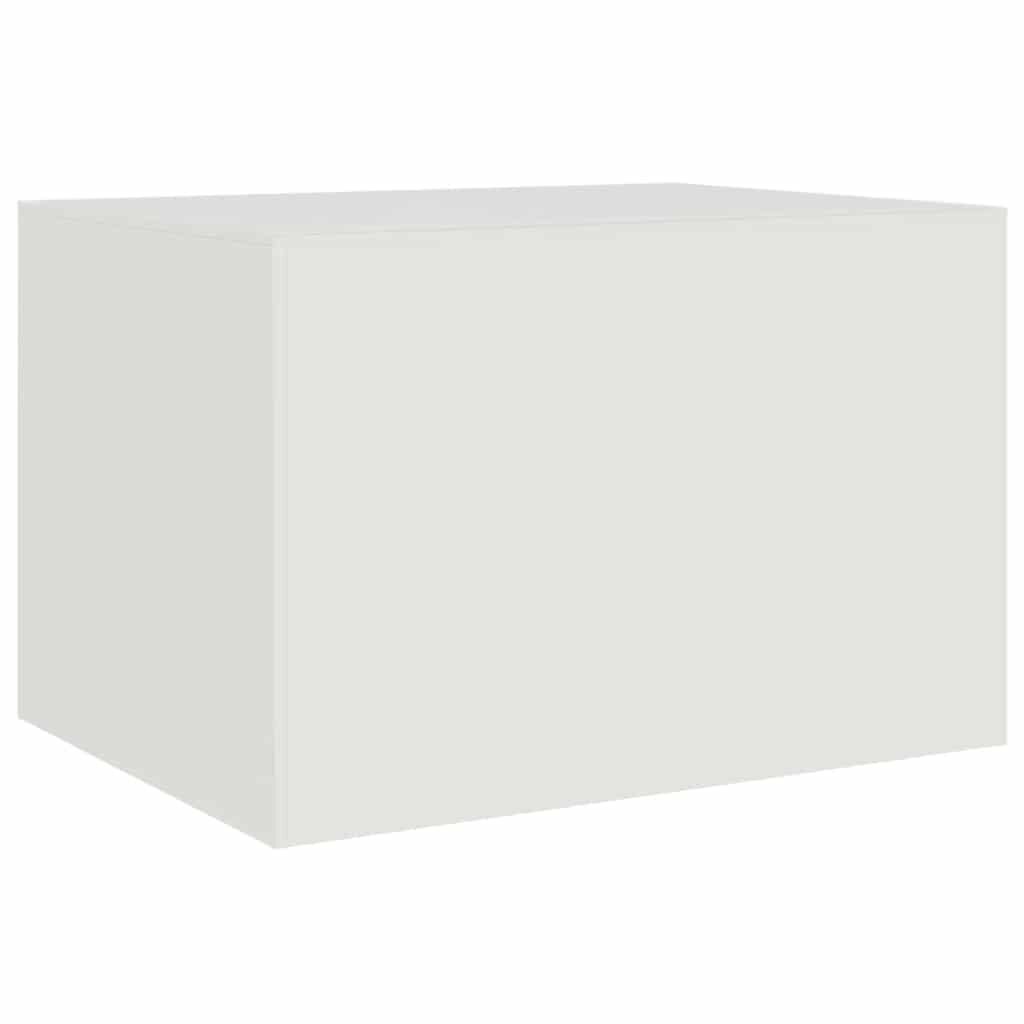 vidaXL Τραπεζάκι Σαλονιού Λευκό 67 x 50 x 44 εκ. από Ατσάλι