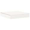 vidaXL Αμμοδόχος με Κάλυμμα Λευκή 111x111x19,5 εκ. Μασίφ Ξύλο Πεύκου