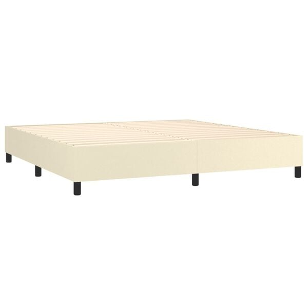 vidaXL &Kappa;&rho;&epsilon;&beta;ά&tau;&iota; Boxspring &mu;&epsilon; &Sigma;&tau;&rho;ώ&mu;&alpha; &Kappa;&rho;&epsilon;&mu; 200x200 &epsilon;&kappa;. &Sigma;&upsilon;&nu;&theta;&epsilon;&tau;&iota;&kappa;ό &Delta;έ&rho;&mu;&alpha;