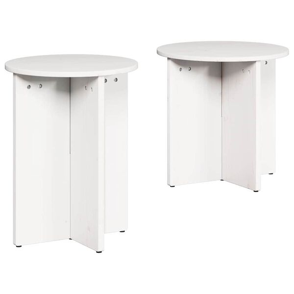 vidaXL Τραπεζάκι σαλονιού 2 pcs Λευκό 41.5 x 41.5 x 41 εκ