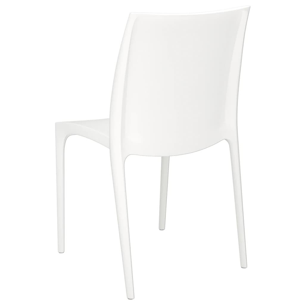 vidaXL Καρέκλες Κήπου 2 τεμ. Λευκές 50x46x80 εκ. από Πολυπροπυλένιο