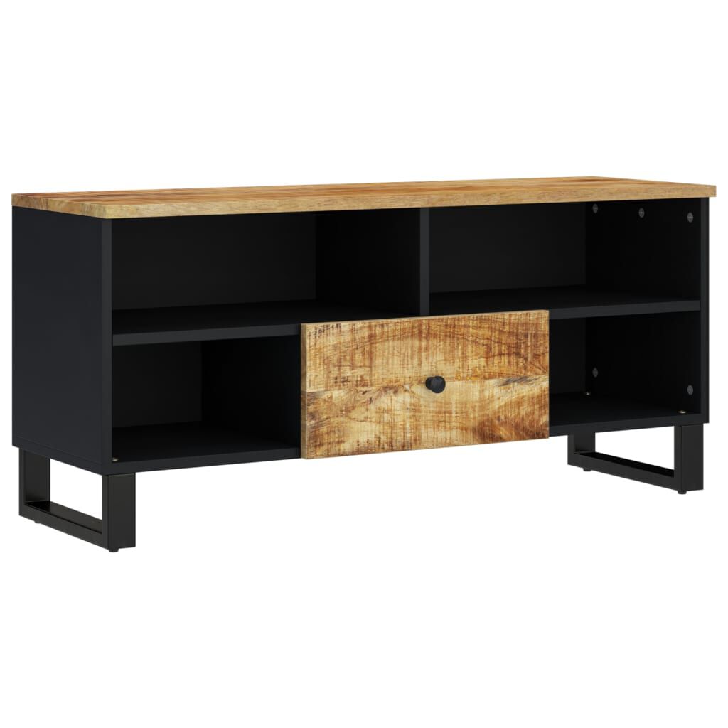 vidaXL Έπιπλο Τηλεόρασης 100x33x46 εκ. Μασίφ Ξύλο Μάνγκο & Επεξ. Ξύλο